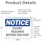Signmission Escort Required Beyond This Point OSHA Notice Sign, Vinyl Decal, 10in W x 7in L, 2PK OS-2PACK-NS-D-710-L-12159 - alternate 5
